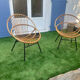 Rattan armchairs