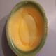 Breton dish in green and yellow ceramic