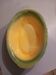 Breton dish in green and yellow ceramic