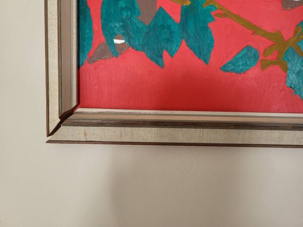 Peinture Siv Holme 1971 / Homme Africain Jouant Du Tambour