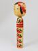 Decorative Kokeshi doll sculpture from northern Japan, hand-painted, signed.