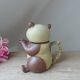 Vintage Authentic Zoomorphic Panda Teapot in Japanese Stoneware