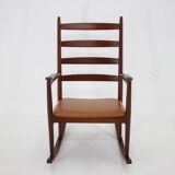 Niels Eilersen Beech Rocking Chair, Denmark 1960s