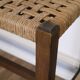 Ensemble de 3 tabourets vintage bois et corde