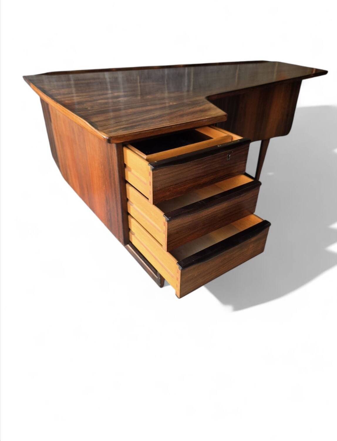 Midcentury Boomerang bureau van Peter Løvig Nielsen voor Hedensted