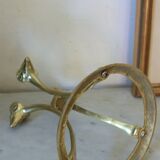 Curiosity object tripod brass and ostrich egg