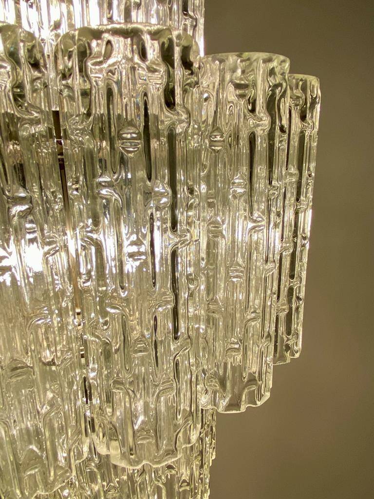 Vintage Murano chandelier, 38 cortex glasses, Italy 1960's