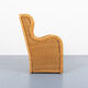 Vintage lounge armchair in wicker Italian design