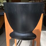 Lot de 6 chaises Matteo Grassi en cuir noir