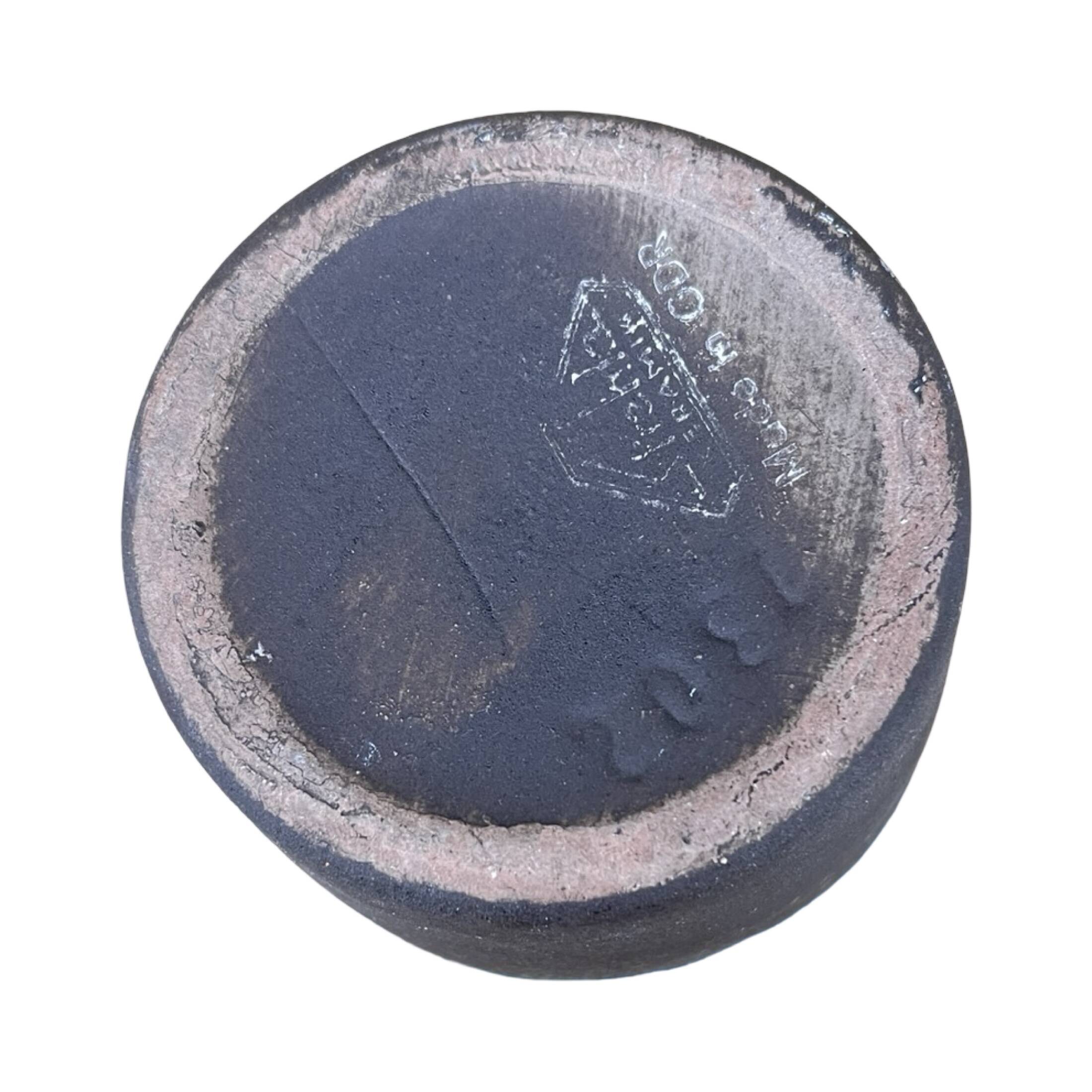 Ceramic vase with handle, fat lava, Strehla Keramik, Germany, 1970s.