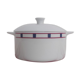 Cassolette basque bleu et rouge en porcelaine