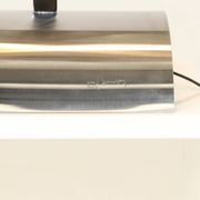 Rare Table Lamp in Stainless Steel by J. Bouvier, France, 1970s