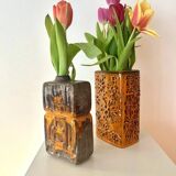 Vase Duo from the East and West German pottery history – East German pottery meets West German pottery