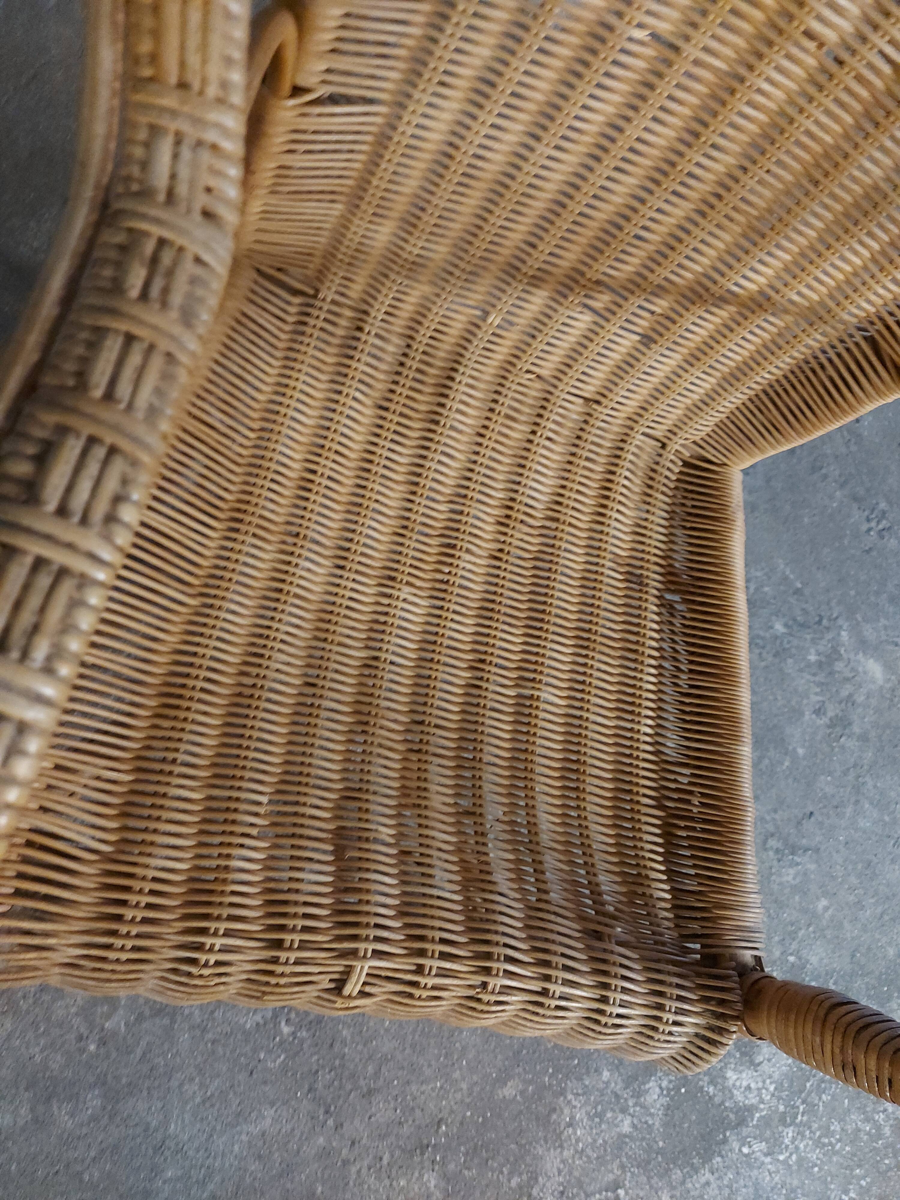 Vintage rattan armchair