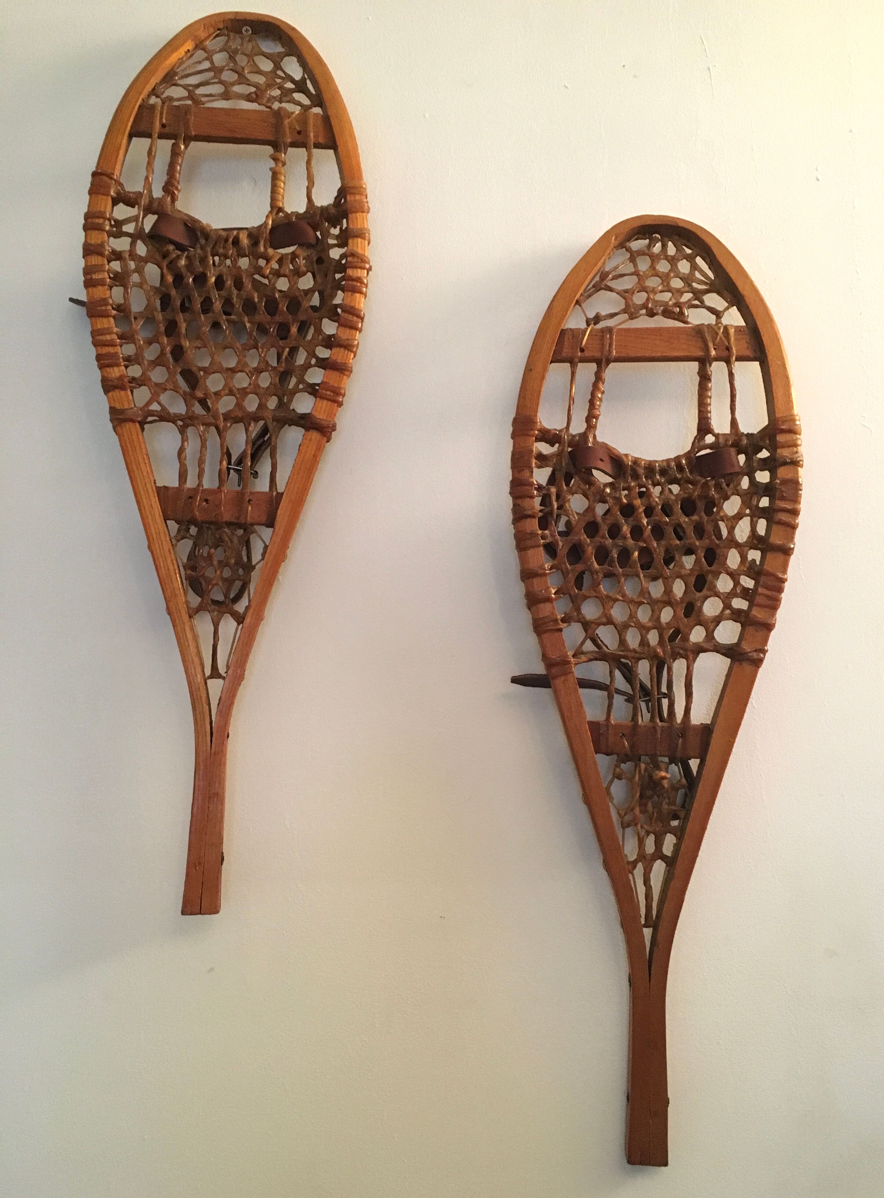 old Canadian snowshoes