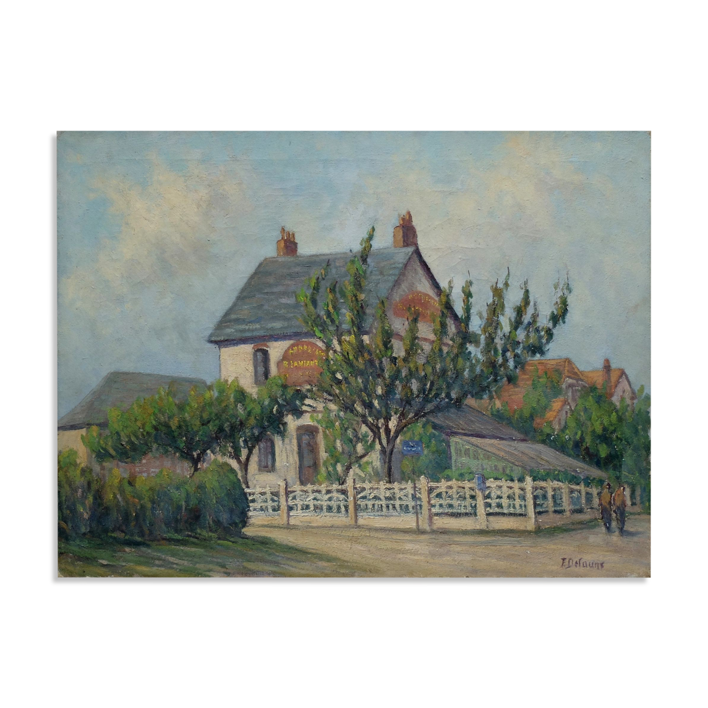 Edouard Delaune, rue de banlieue parisienne circa 1930