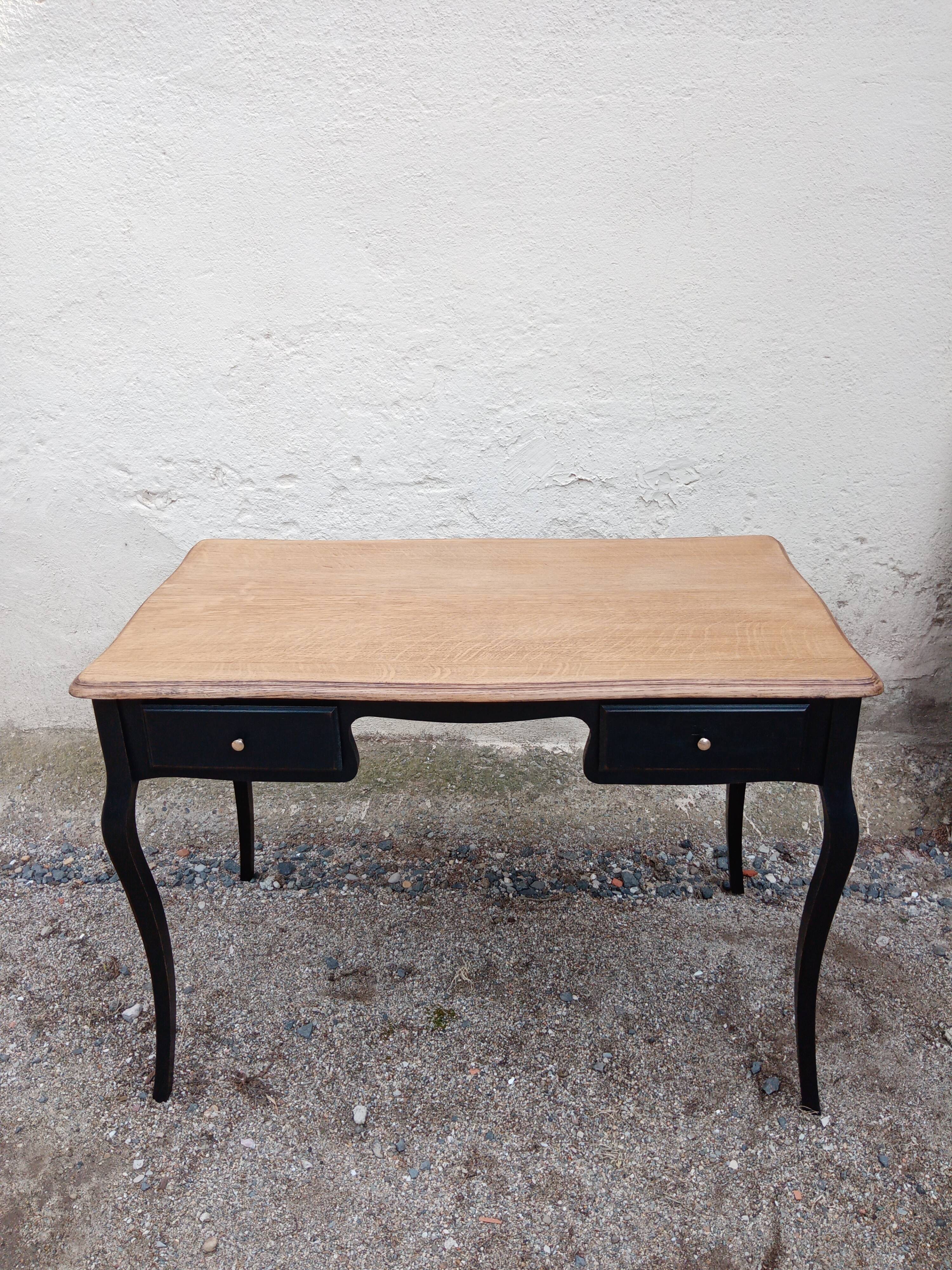 Table office 2 drawers patina 105 x 60 cm