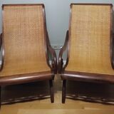 Deux fauteuils coloniaux planteurs