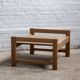 Table de plateau en chêne, années 1960, Van Den Berghe Pauvers, Belgique