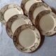 Rares, 6 assiettes et 2 grands plats Sarreguemines décor cerises