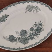 Ancien plat ovale terre de fer manufacture st amand modèle: daisy