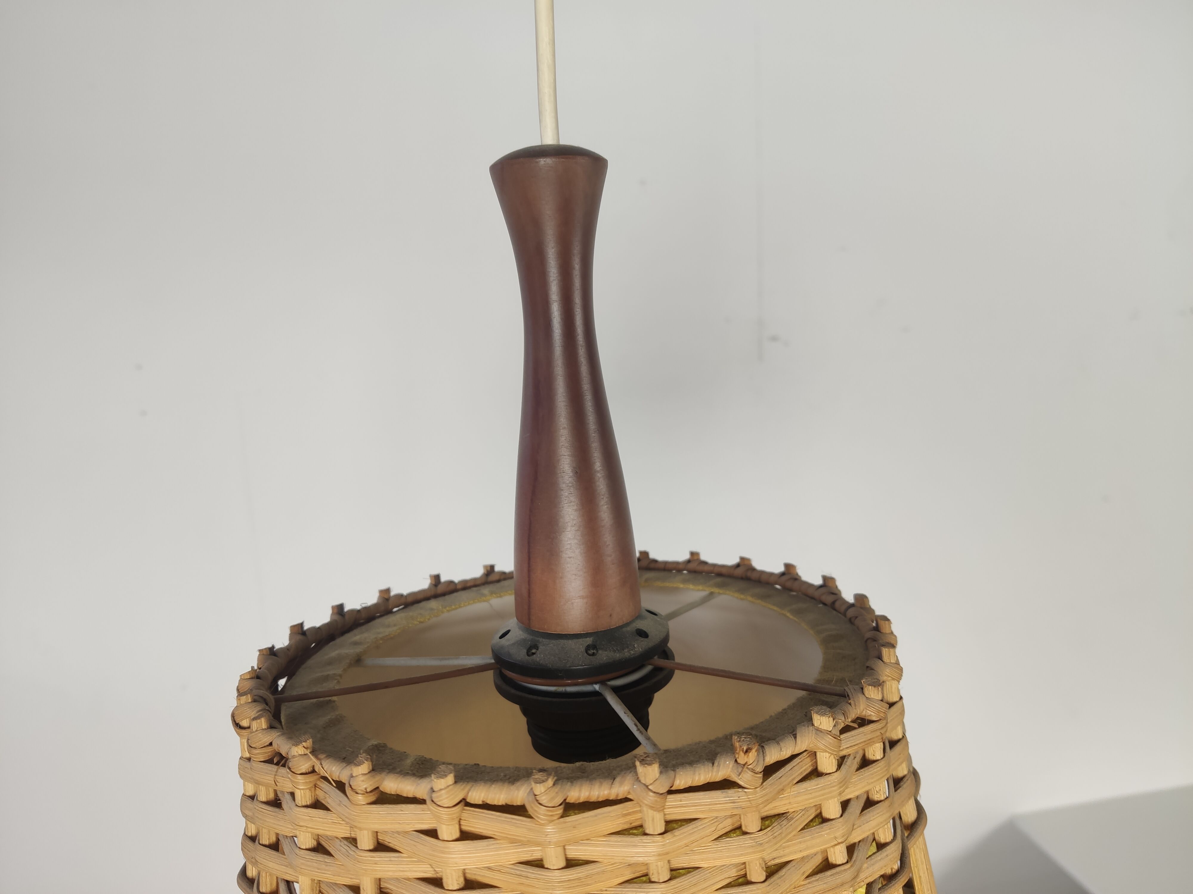 Vintage scandinavian rattan hanging 1960s