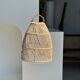 Suspension en rotin en forme de cloche d25 h28