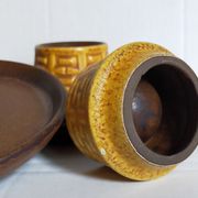 Trois coquetiers céramique ceramano germany années 50