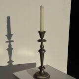 Large antique silver-plated candlestick H29 D10.5