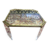 Plexiglass and brass coffee table