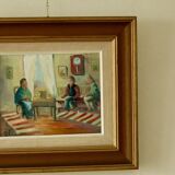 "Interior with Three People" by E. Wallin