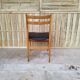Suite de 5 chaises vintages scandinaves teck 1 simili cuir
