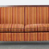 Canapé 2,5 places Art Déco en tissu coloré
