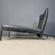 Vintage black leather chaise longue by Peter Mally for Cor, 1990s
