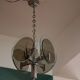 Vintage Art Deco chandelier in chrome metal and glass, Italy, 1970s