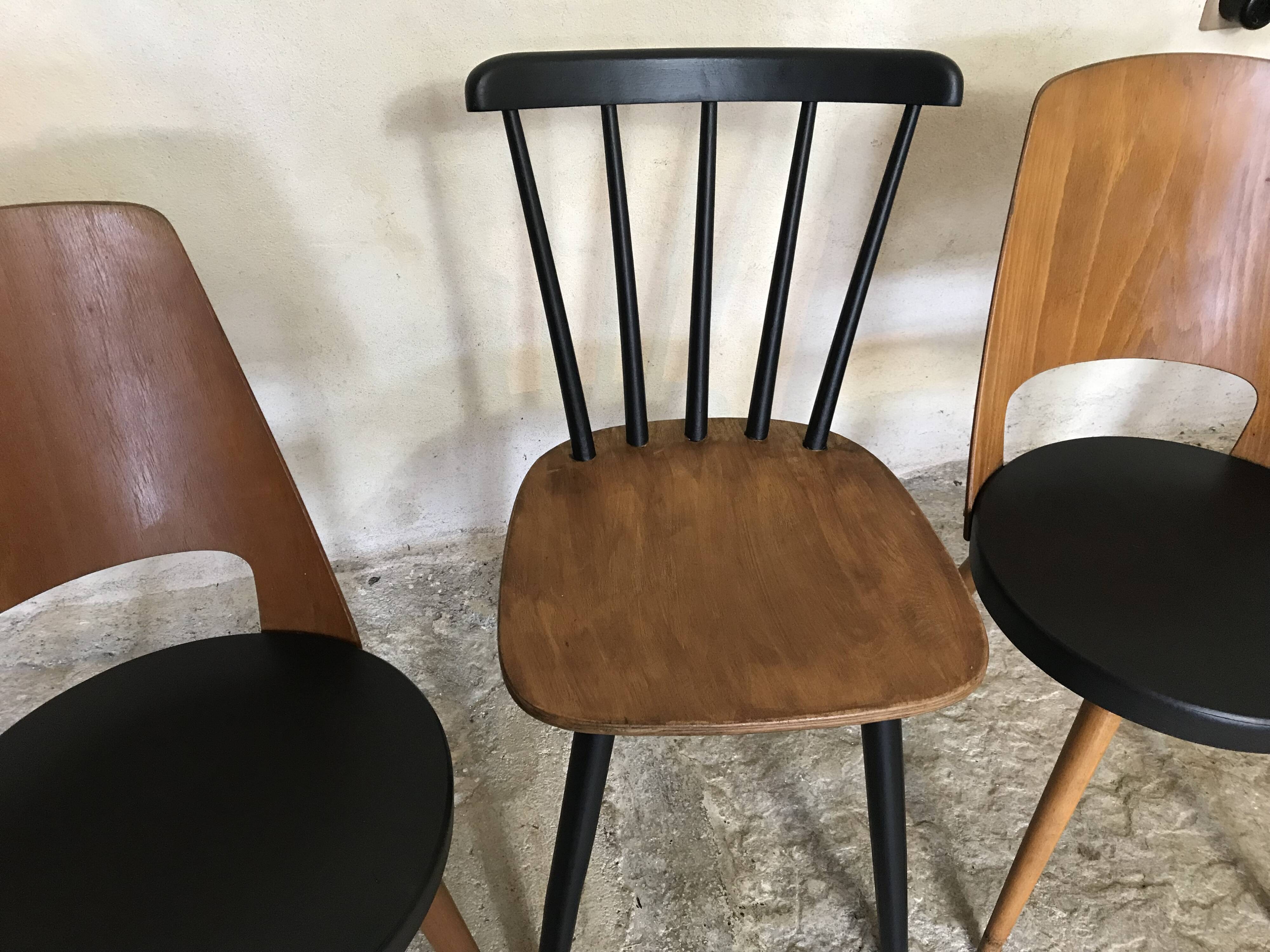 Set of 4 vintage chairs 1960