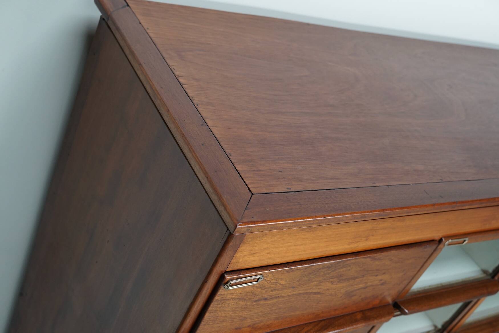 Vintage Dutch Oak / Mahogany Haberdashery Shop Cabinet, 1930s