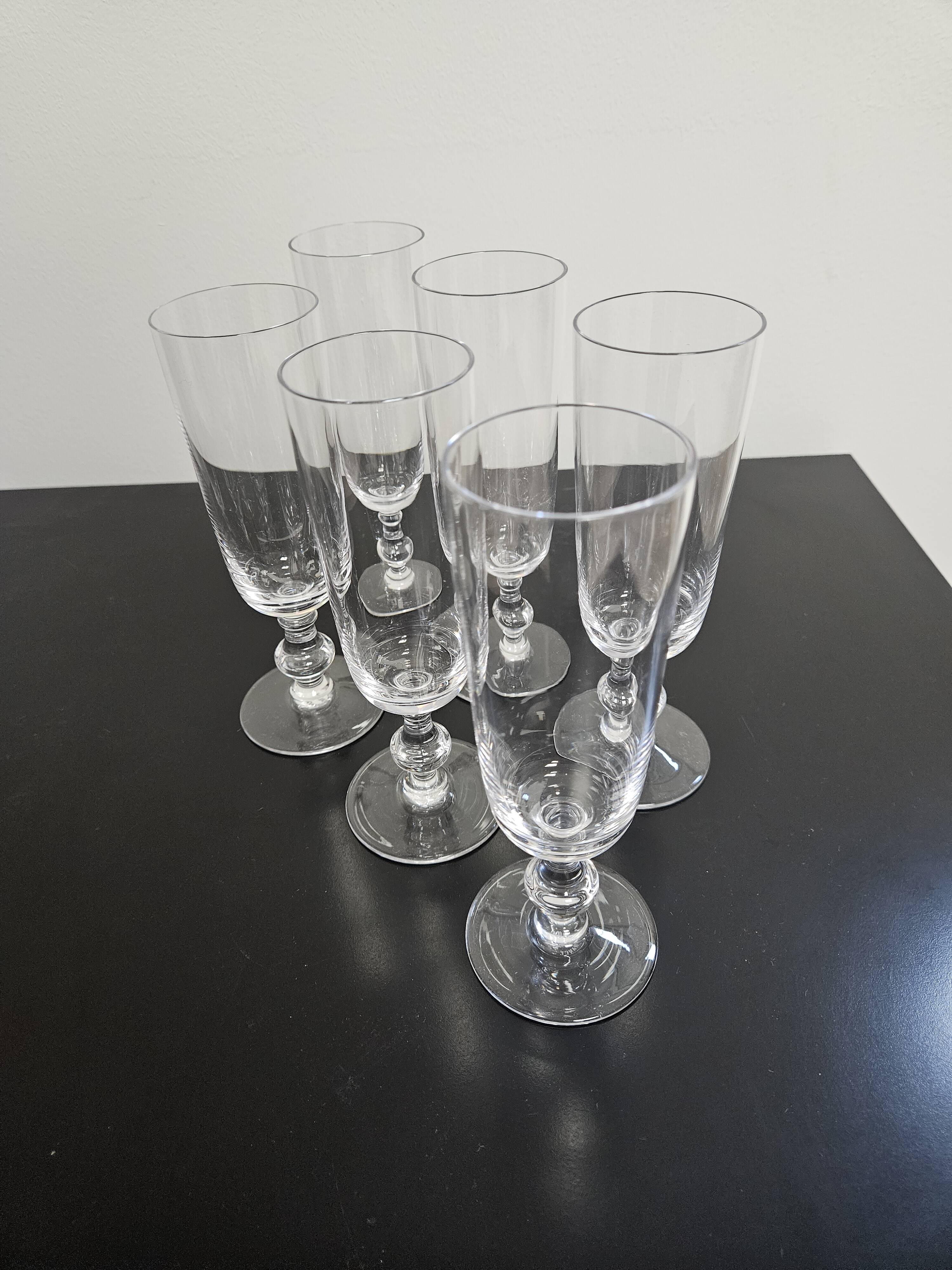 Crystal flutes from Sèvres