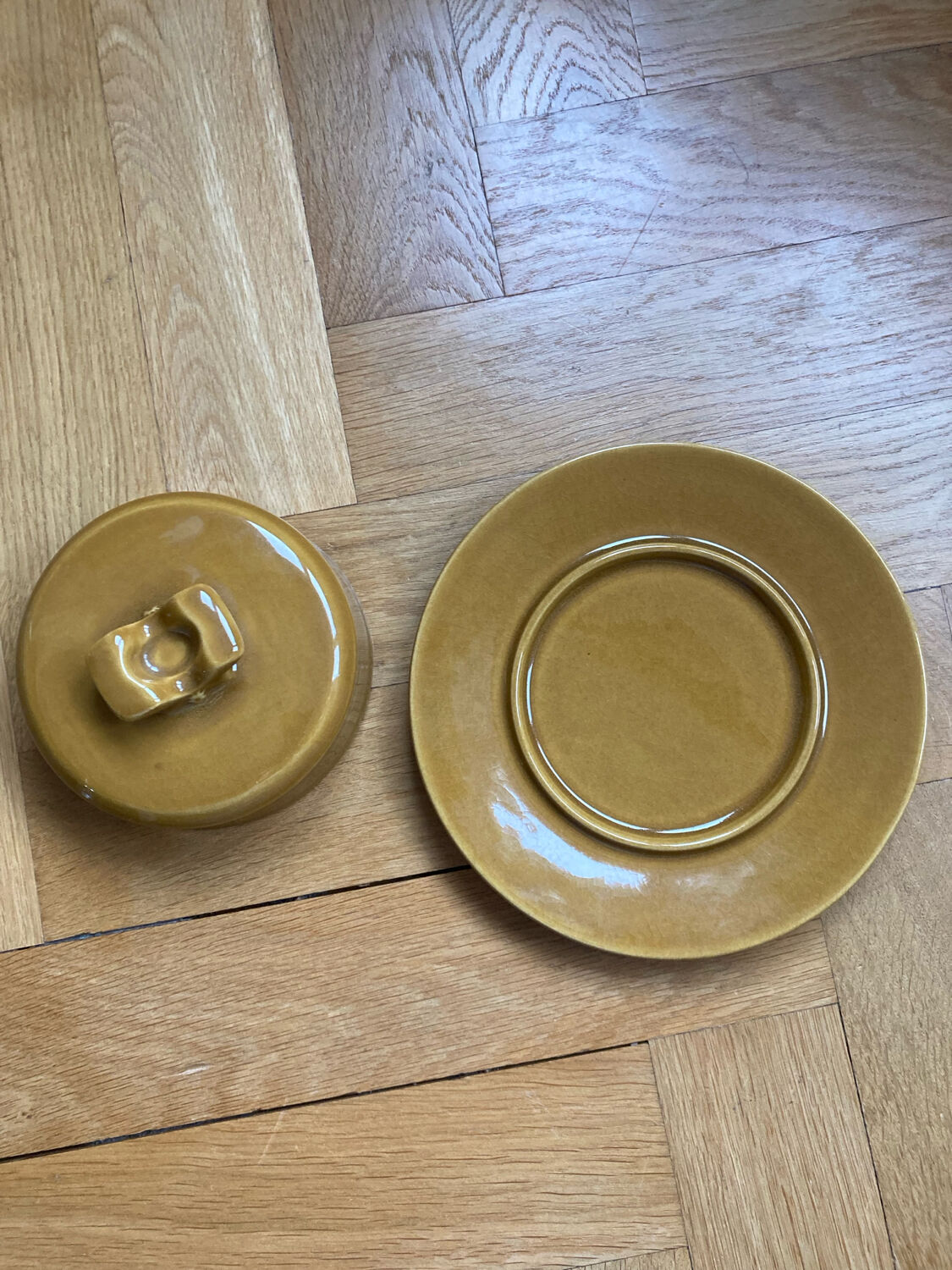 Ceramic butter dish from Beauce by Jean Cartier