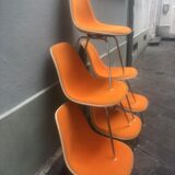 Suite of 6 chairs Dsx Charles and Ray Eames edition Herman Miller 1960