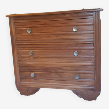 Solid walnut chest of drawers