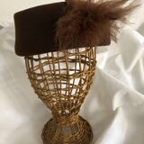 Tête à chapeau en rotin marotte de modiste