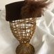 Head to rattan hat, milliner's marotte