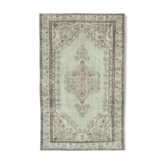 Tapis beige anatolien tissé à la main 171 cm x 278 cm