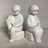Pair of children's bookends reading from the 70s