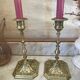 Pair of 19th century brass candlesticks