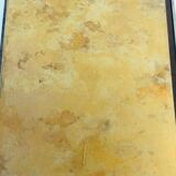 Vintage coffee table in agglomise glass and brass