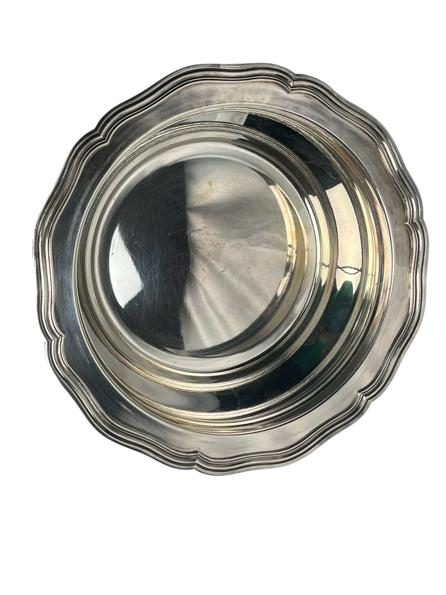 Tableware, silver-plated metal vegetable dish by Guildart, 20th century