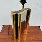 Lampe miroir fumé laiton années 70