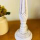 Wooden lamp foot patina white shabby